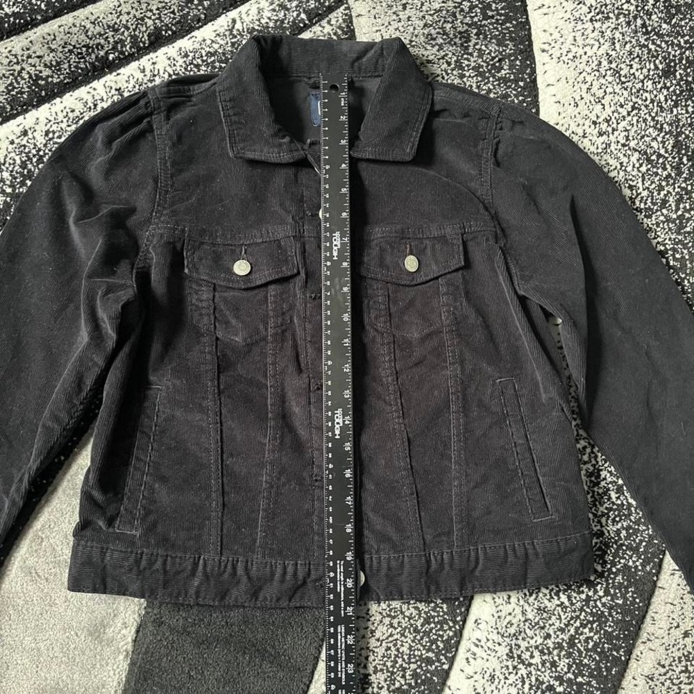 Women's Gap Black Corduroy Button Up Jacket - Picture 3 of 7